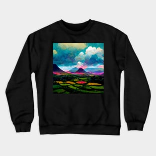 Psychedelic Irish Landscape Crewneck Sweatshirt